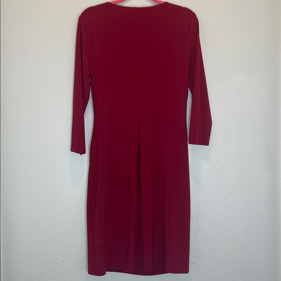 Ralph Lauren Deep Red Long Sleeve Dress - Picture 4 of 7